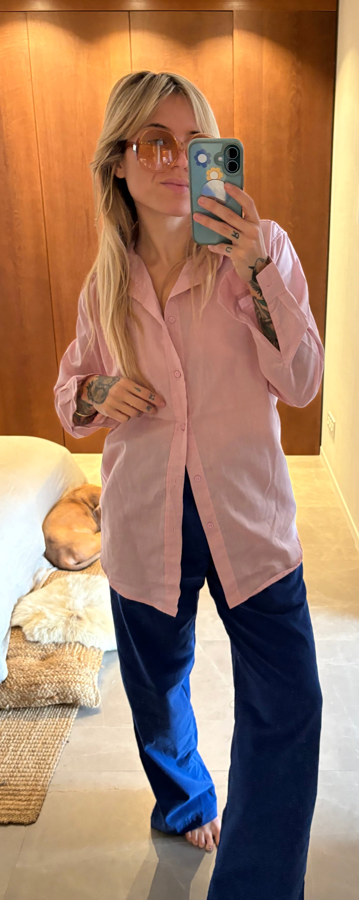 ALDO Trousers electric blue corduroy