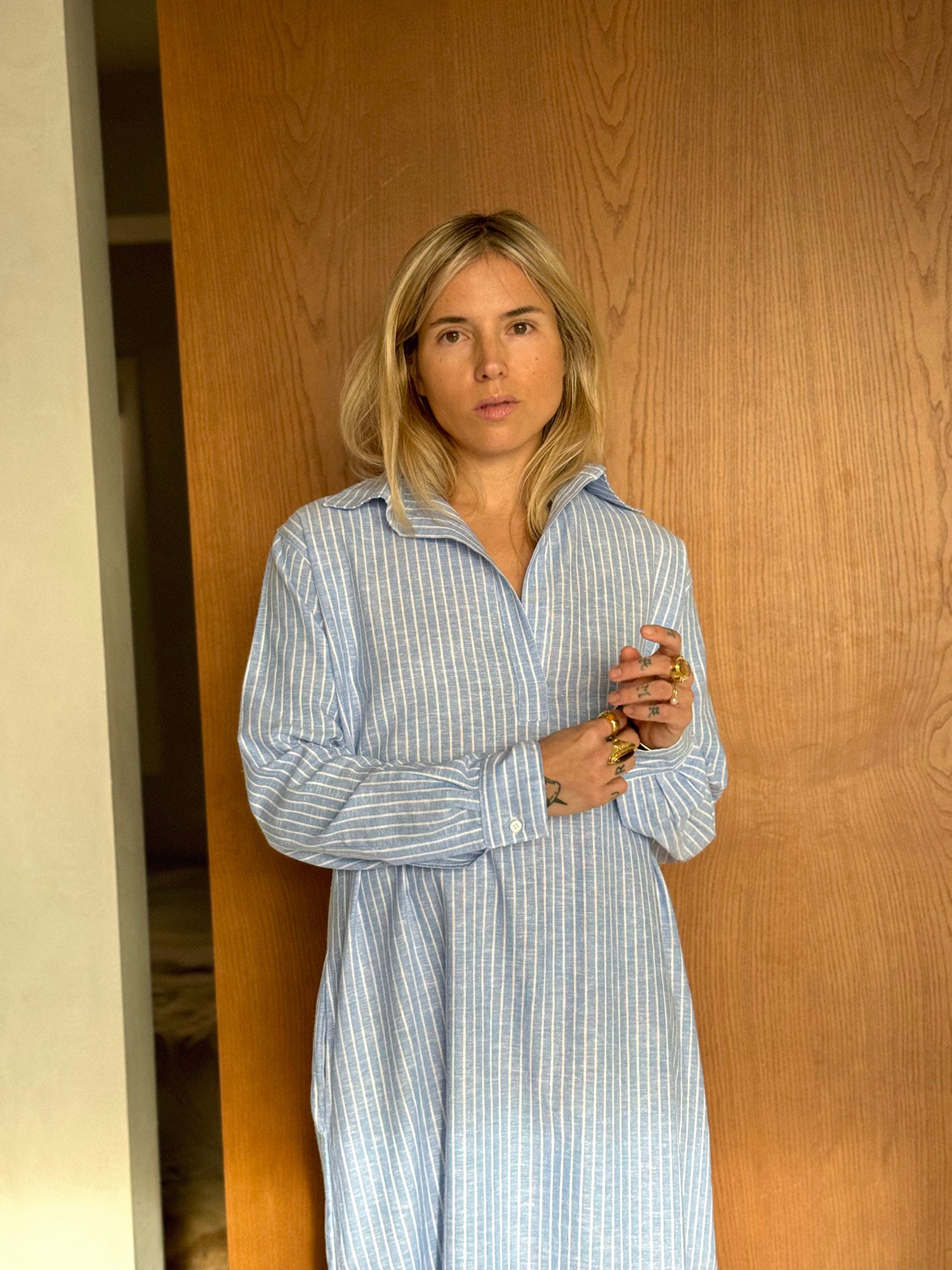 CASSIS DRESS linen cotton striped - A Peace of Ibiza® Collection Kleider
