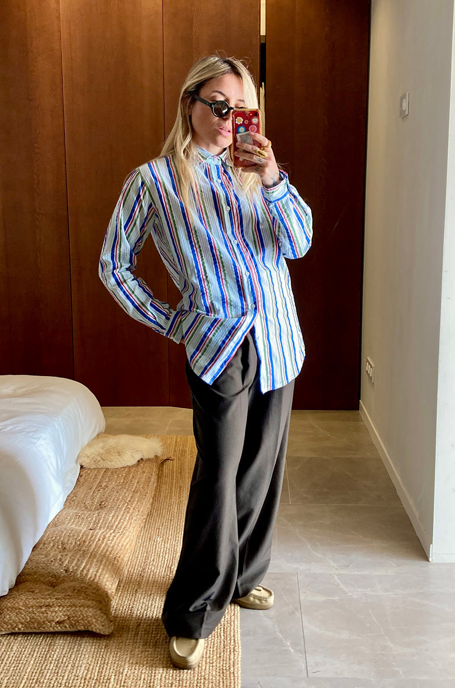 AMBER Boyfriendshirt striped cotton - A Peace of Ibiza® Collection Blouse