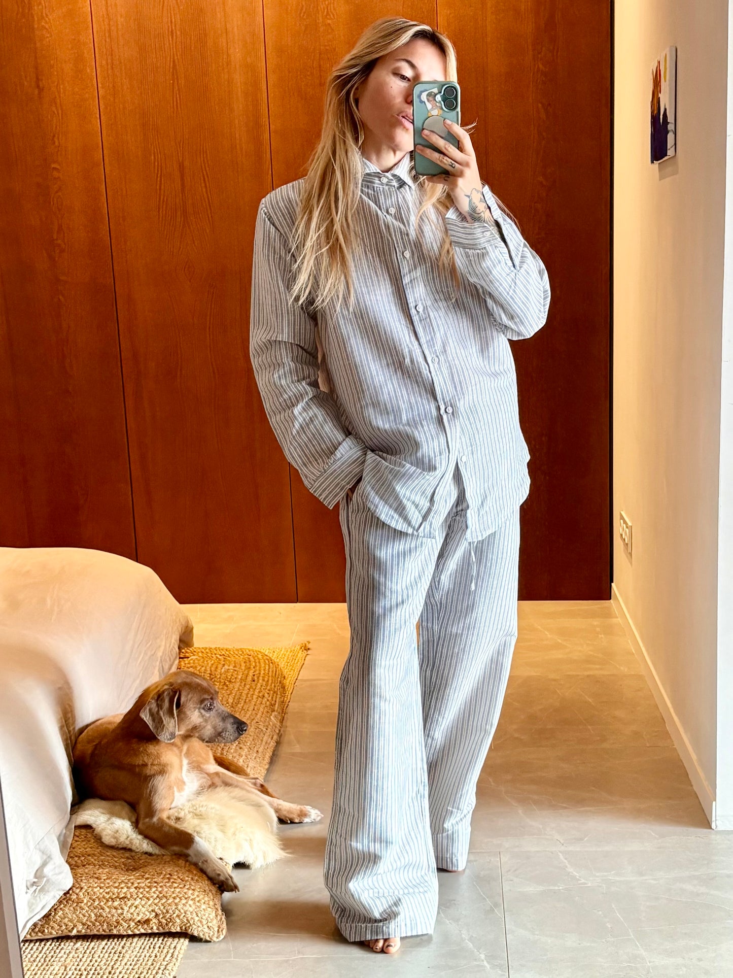 ANIRA Drawstringtrousers linen cotton