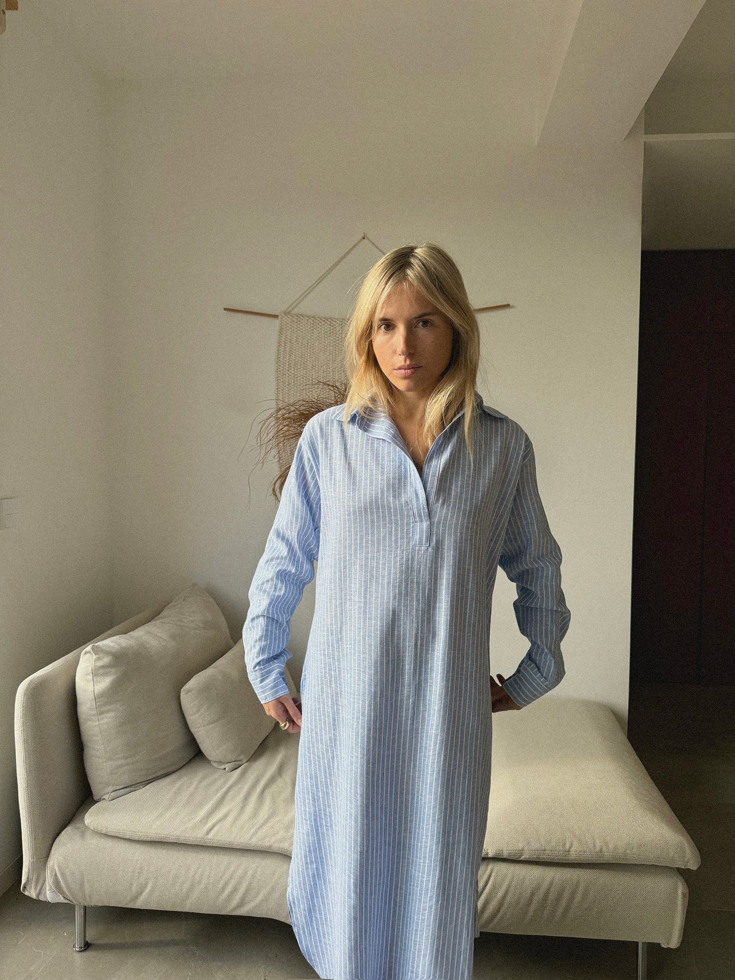 CASSIS DRESS linen cotton striped - A Peace of Ibiza® Collection Kleider
