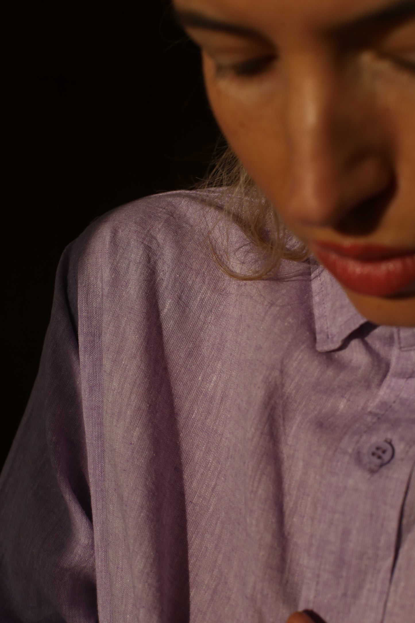 LIVIA BOYFRIENDSHIRT linen cotton lavander