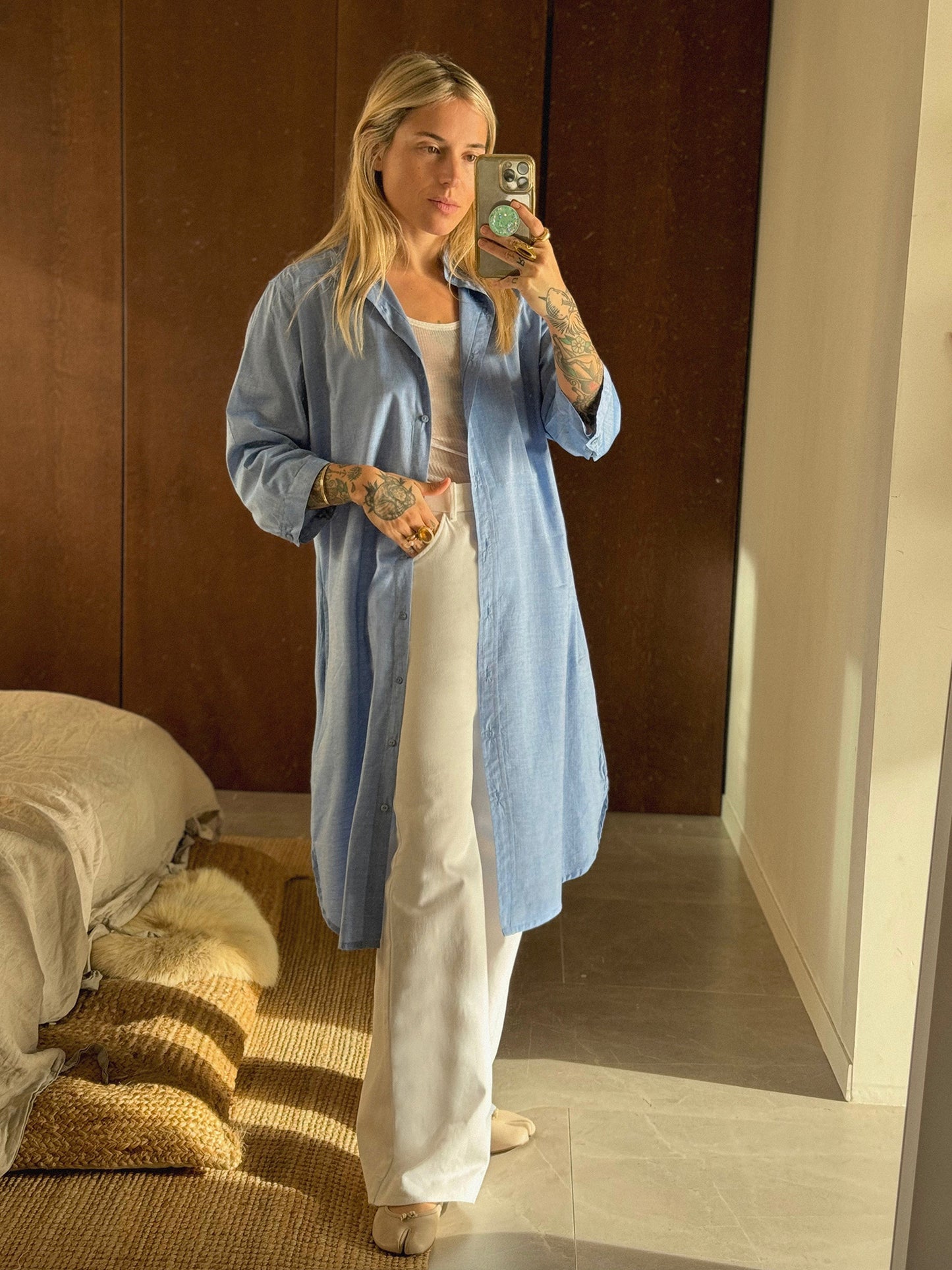 CHELSEA Dress fine cotton blue - A Peace of Ibiza® Collection Dress