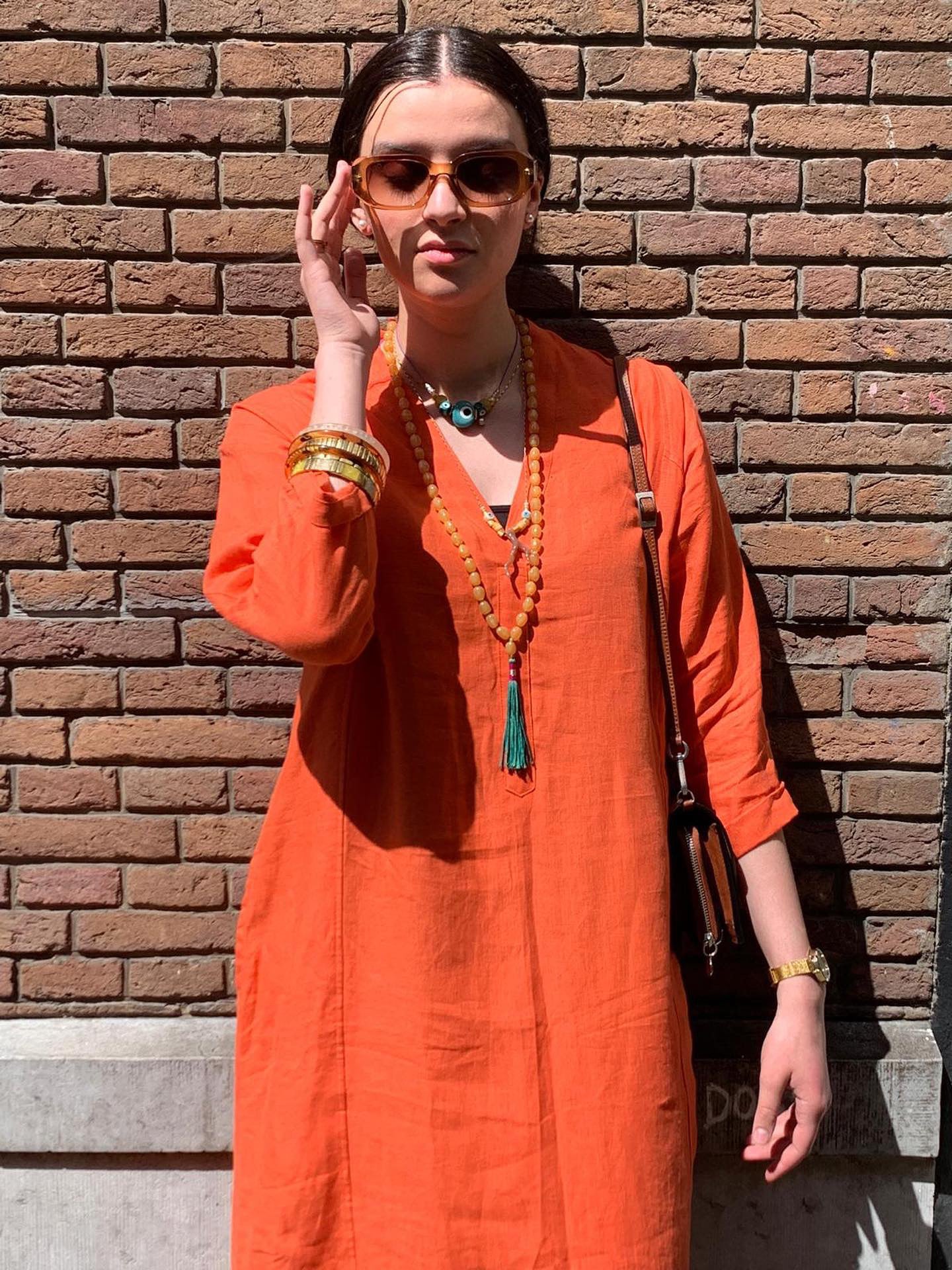 CAPRI DRESS Belgium linen red clay - A Peace of Ibiza® Collection Kleider