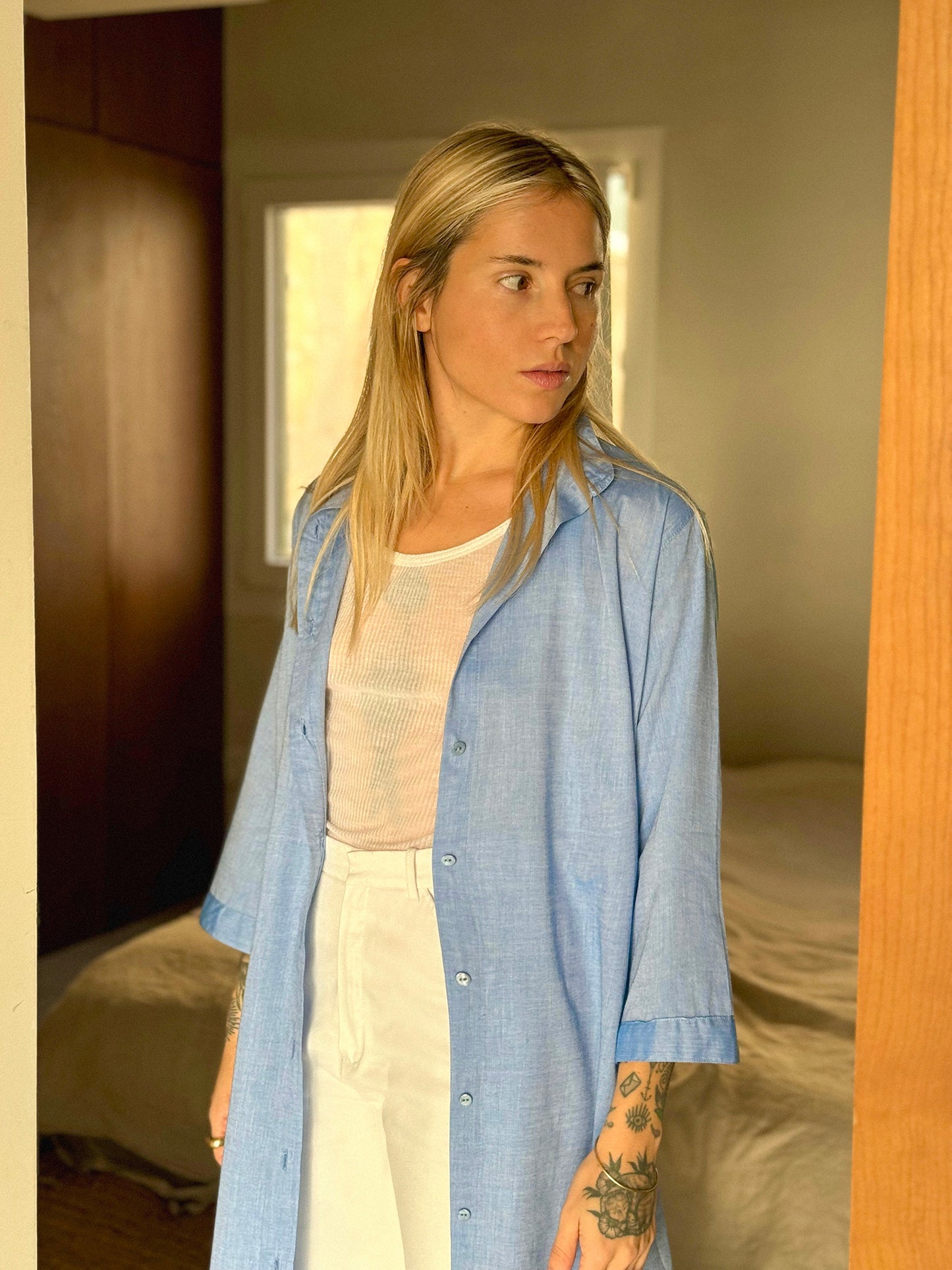 CHELSEA Dress fine cotton blue - A Peace of Ibiza® Collection Dress
