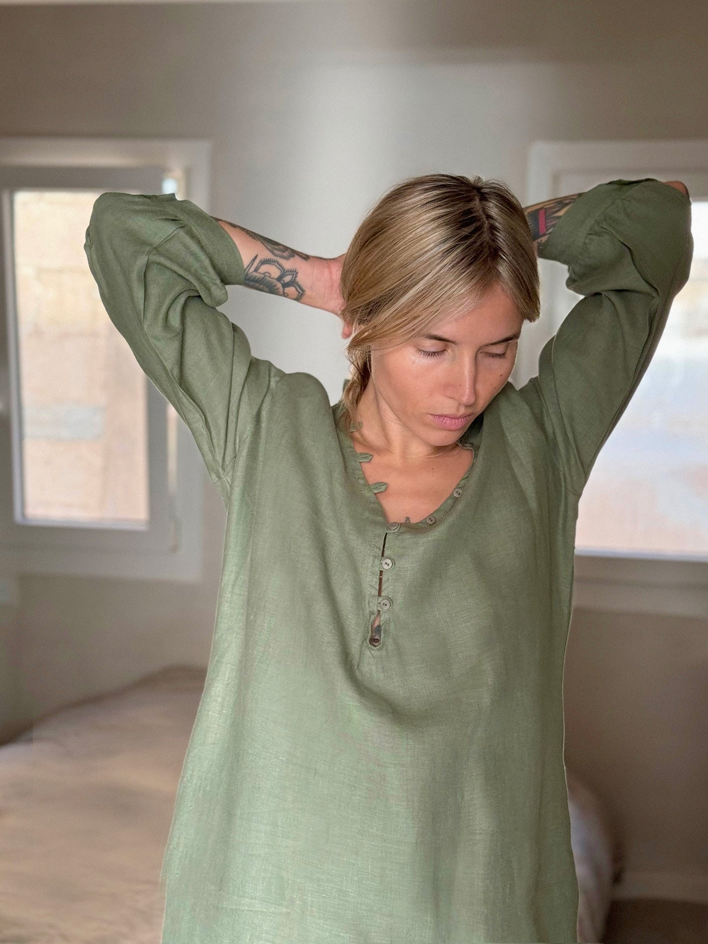 FRESNO Dress Belgium Linen - A Peace of Ibiza® Collection Dress