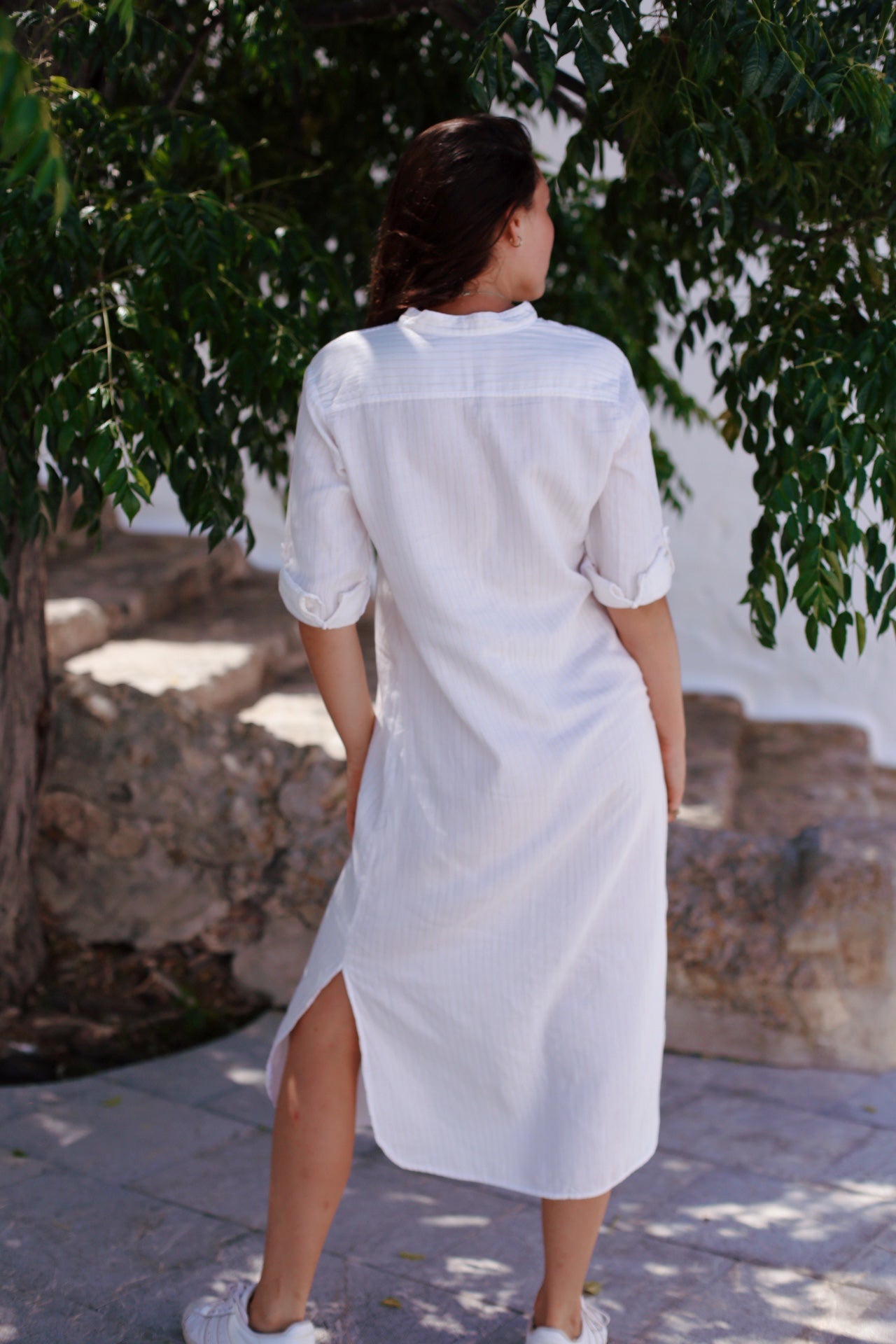 NOÈMI Dress goldstripes long - A Peace of Ibiza® Collection Dress