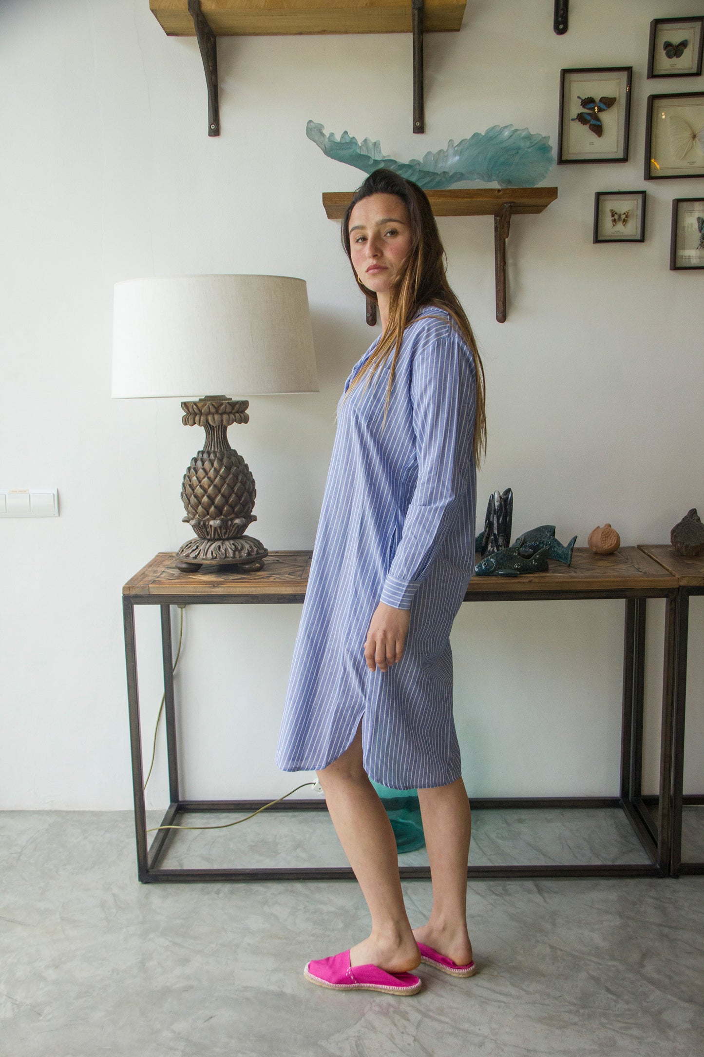 CASSIS DRESS STRIPED VOILE COTTON - A Peace of Ibiza® Collection Dress