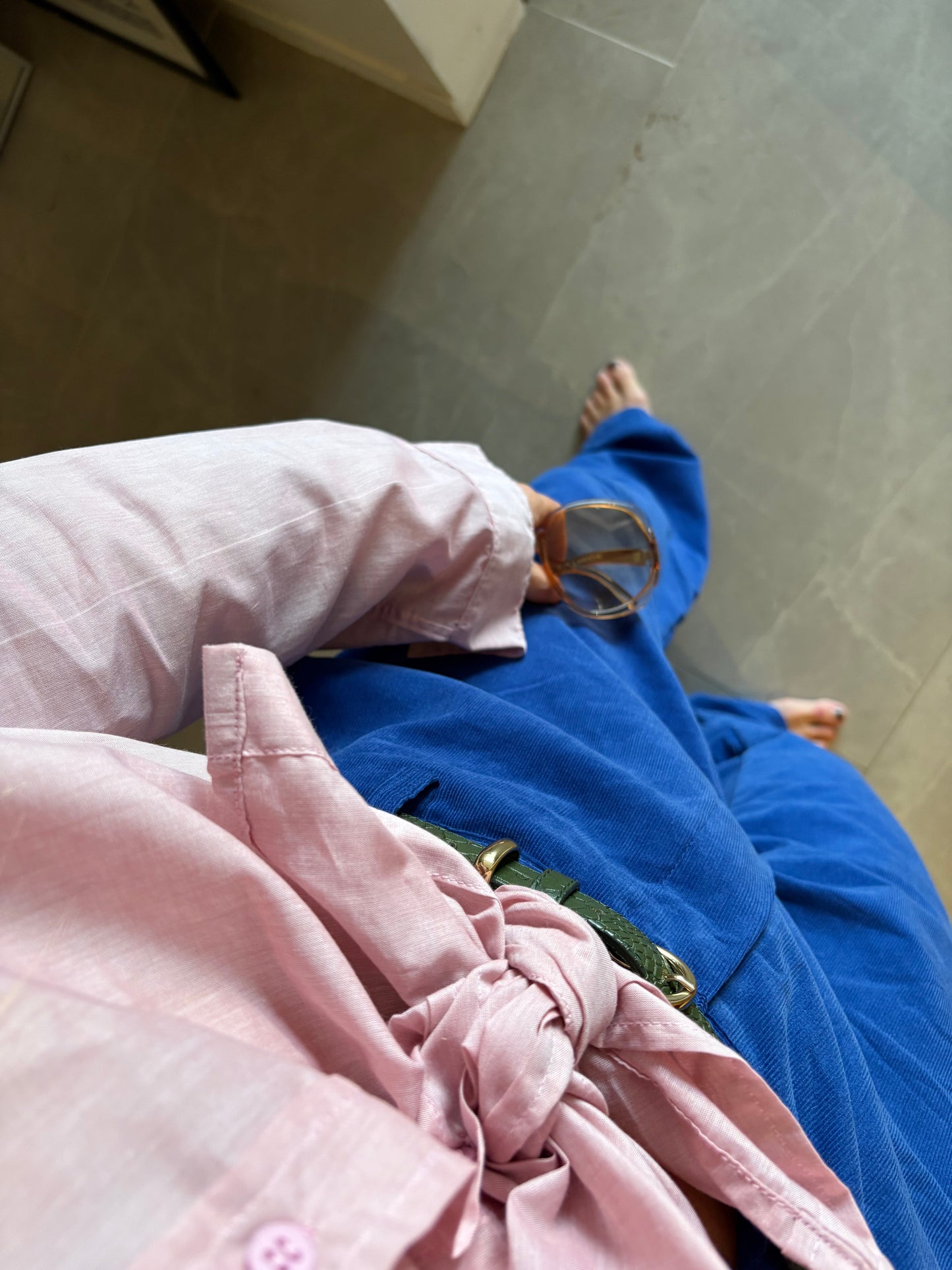 ALDO Trousers electric blue corduroy