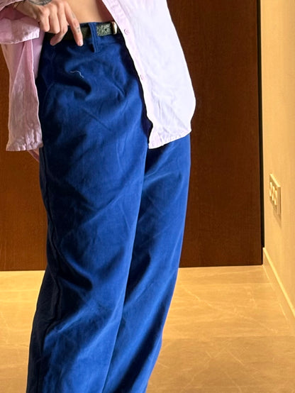 ALDO Trousers electric blue corduroy