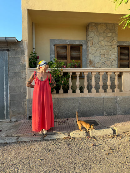 TARA Slipdress coral - A Peace of Ibiza® Collection