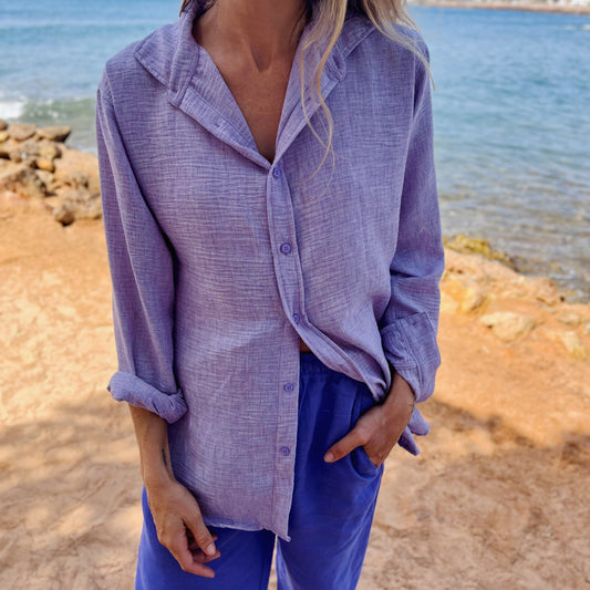 KELLY Boyfriendshirt soft lila