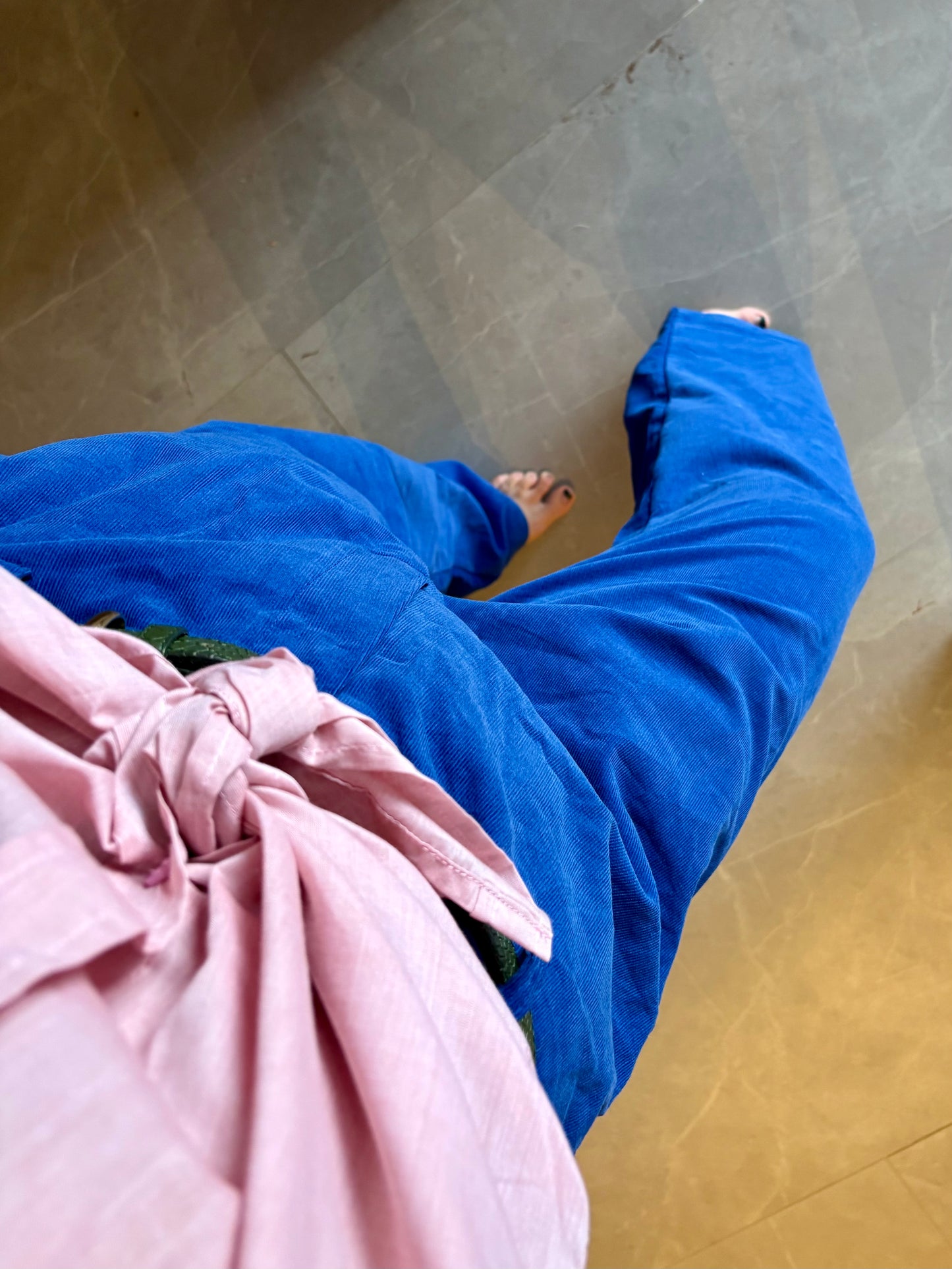 ALDO Trousers electric blue corduroy