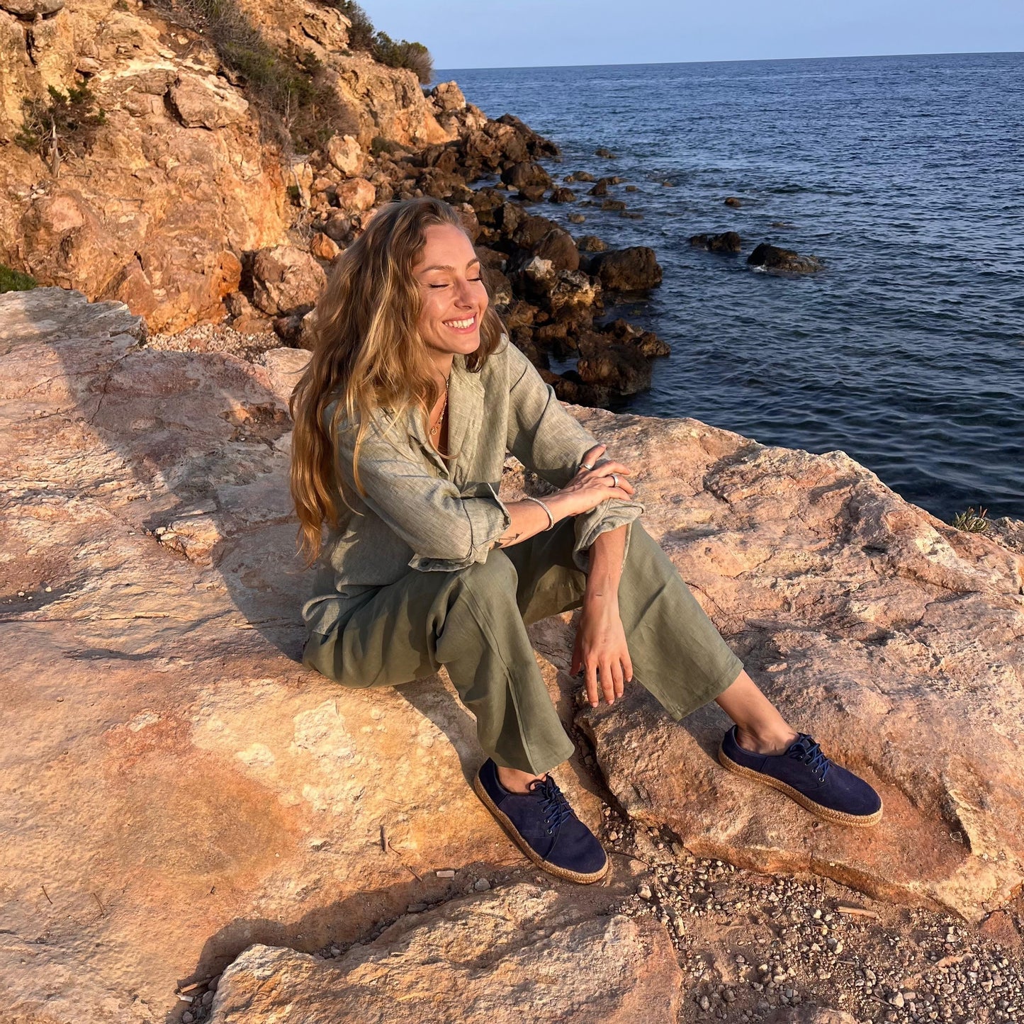 KELLY Boyfriendshirt softgrün/khaki