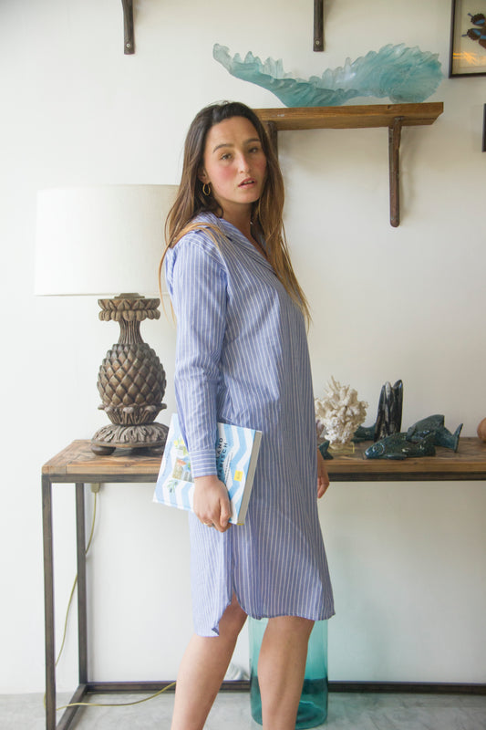 CASSIS DRESS STRIPED VOILE COTTON - A Peace of Ibiza® Collection
